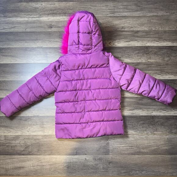 Trolls POPPY Puffer Jacket Coat Hoodie Size 6 Pink - Picture 2 of 5